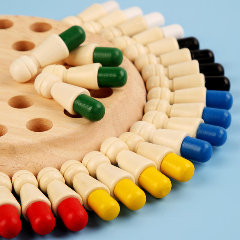 Montessori Wooden Memory Chess Game - Image 7